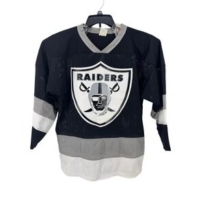 Vintage Raiders‎ Jersey Men's L Big Face Patch Logo Hockey Style  Athletic Knit